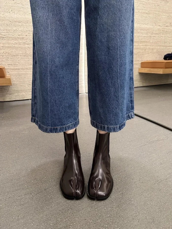 British Style Horse Hoof Design Leather Shoes