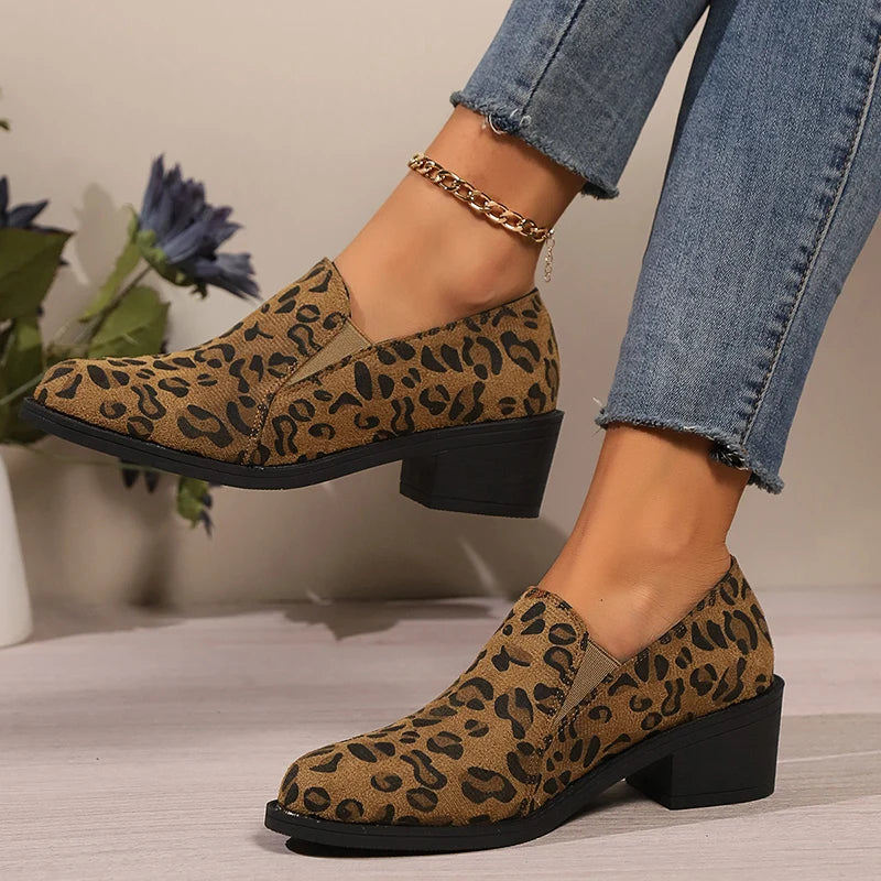 Leopard Print Penny Loafers