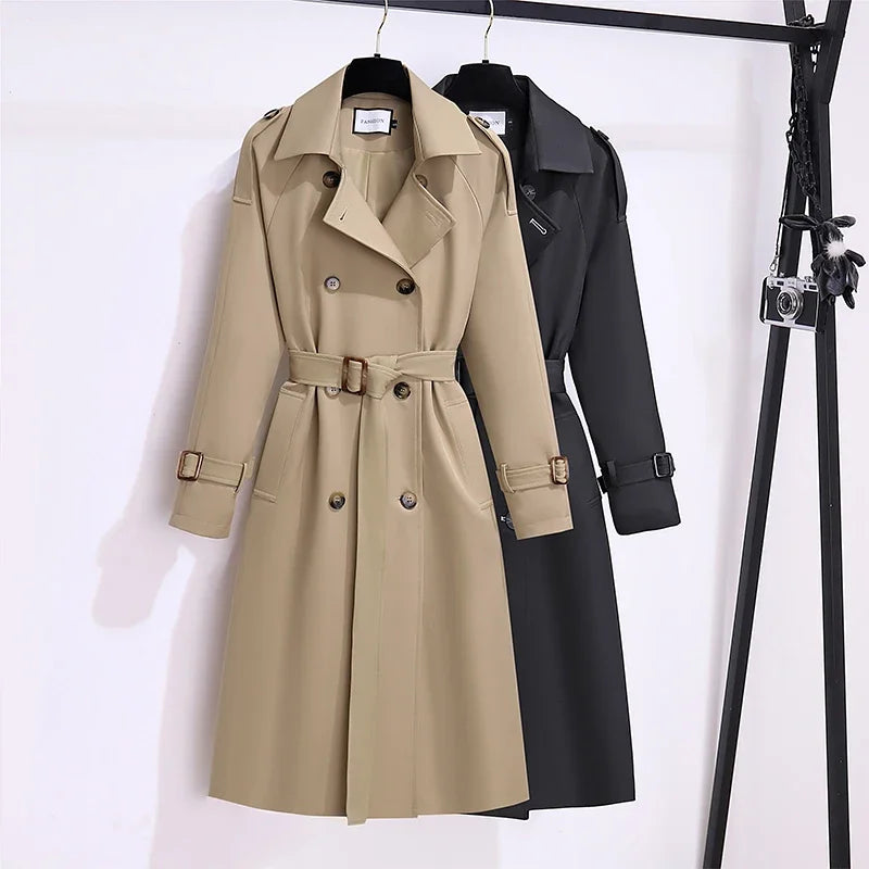 Double Breasted British Trench Coats and Jackets, Tie Waist