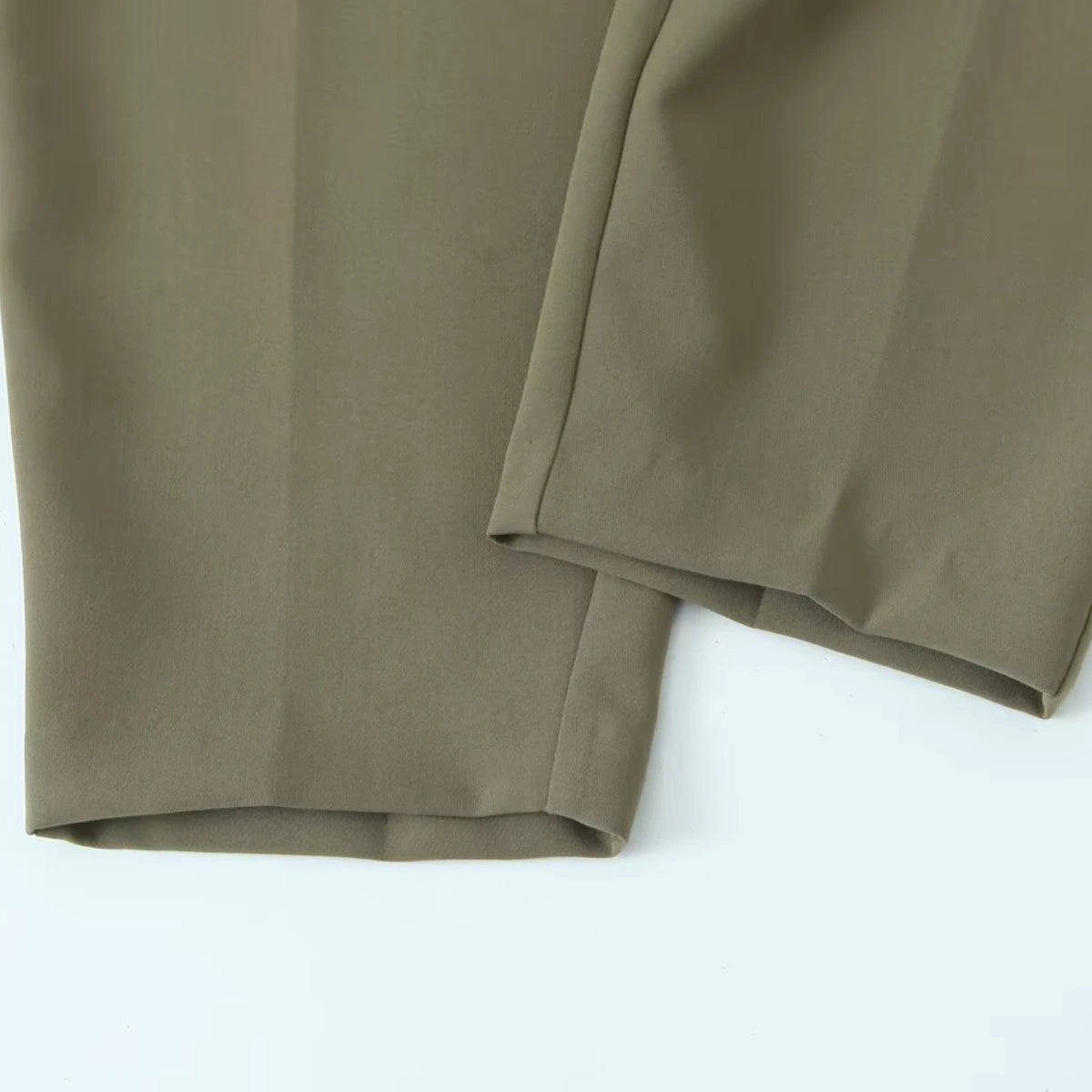 Women's Belted Pleated High Waist Trousers