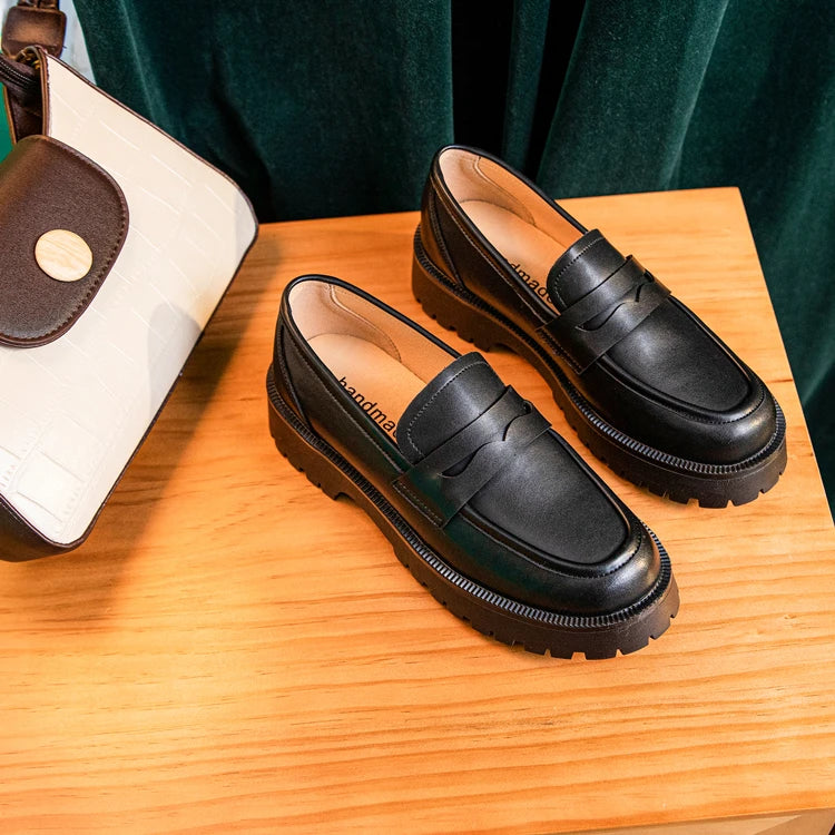 AIYUQI  British Style Genuine Leather Loafer