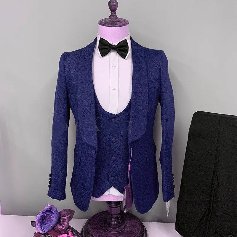 Tuxedos Shawl Satin Lapel ( Jacket+Pants+Vest+Tie) C691