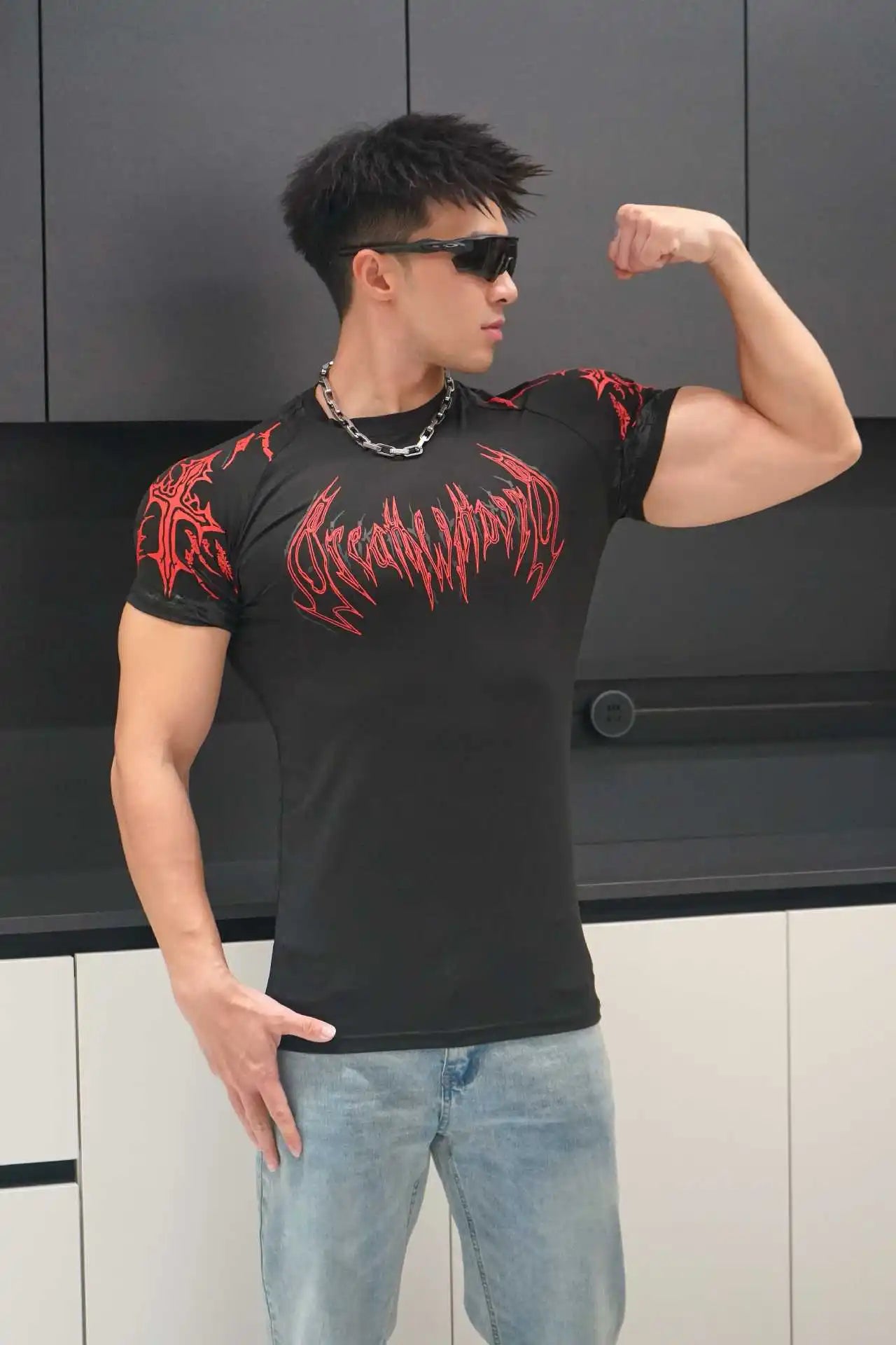 Short Sleeved Fitness Quick Drying Tight T-shirt