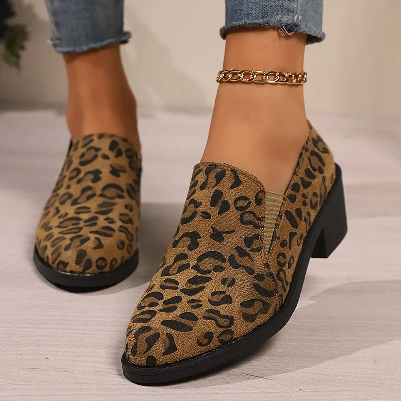 Leopard Print Penny Loafers