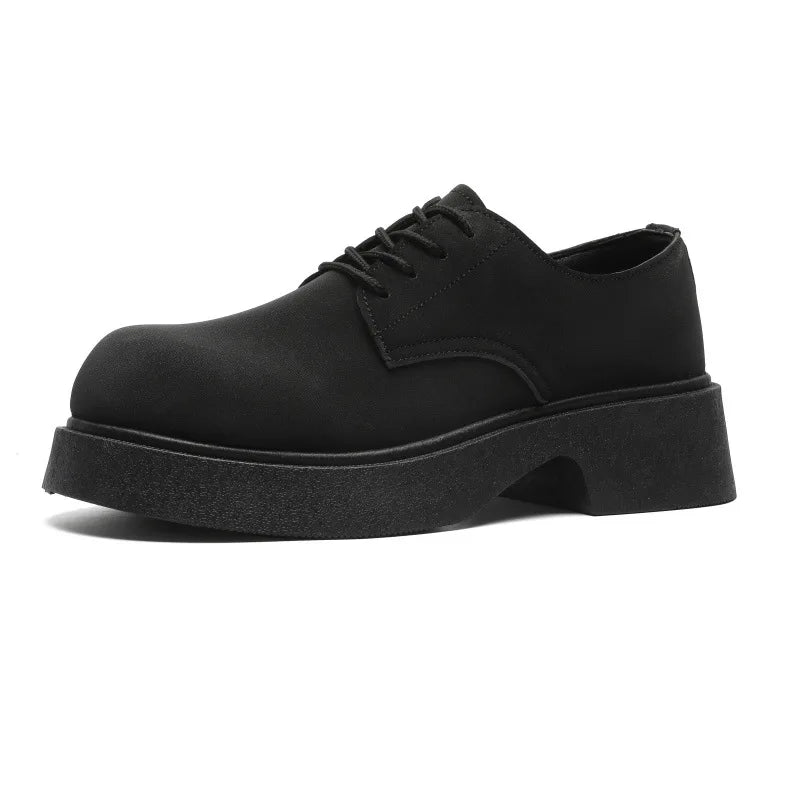 Classic British-Style Round-Toe Youth Streetwear Leather Shoes