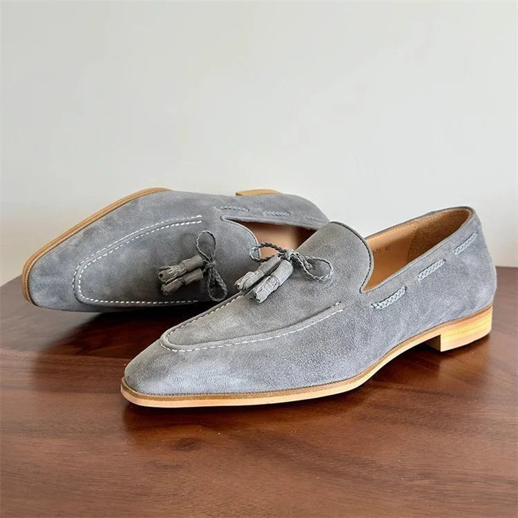 Suede Tassel Slip-On British Style Penny Loafer