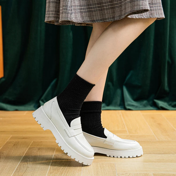 AIYUQI  British Style Genuine Leather Loafer