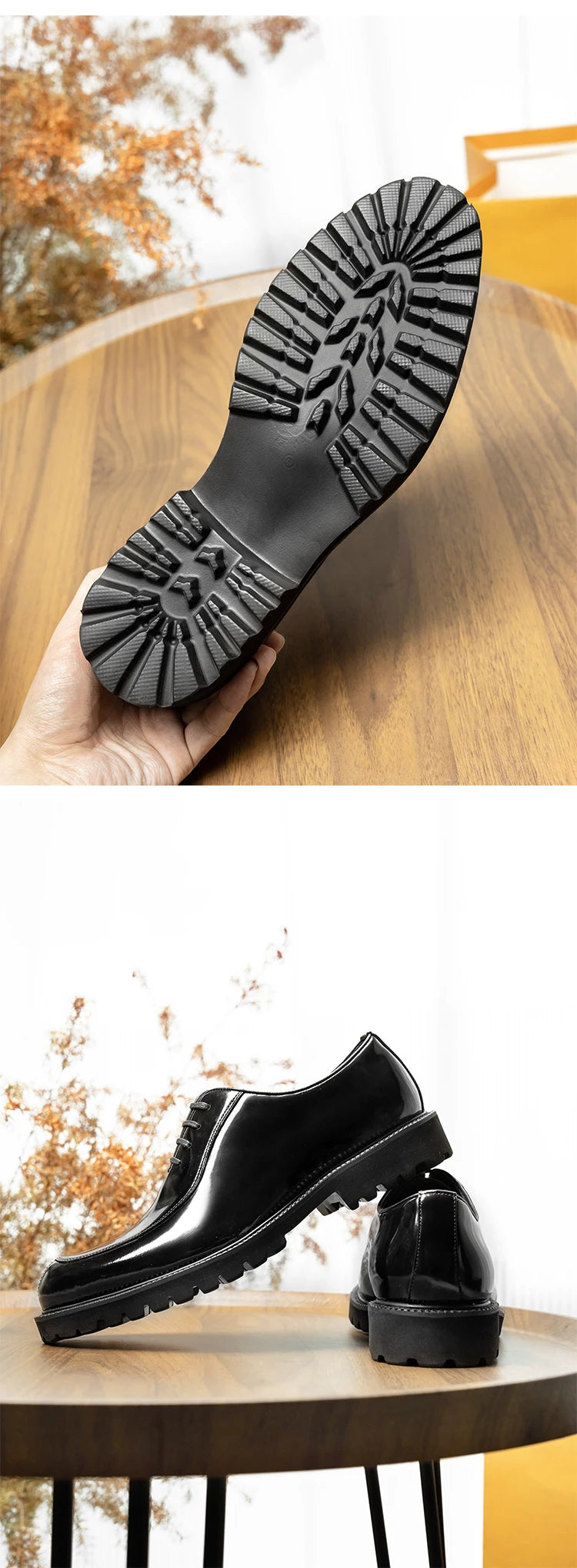 Hanmce Genuine Leather Breathable Oxfords