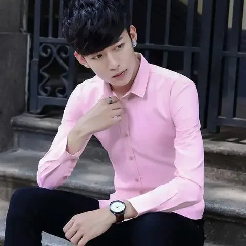 Plain Formal Dress shirt Slim Fit Regular