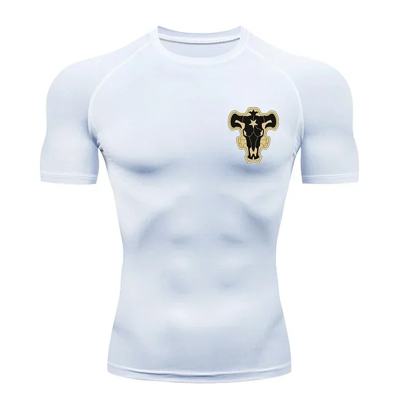 Bull Print Athletic Quick Dry Compression Shirts T-Shirts