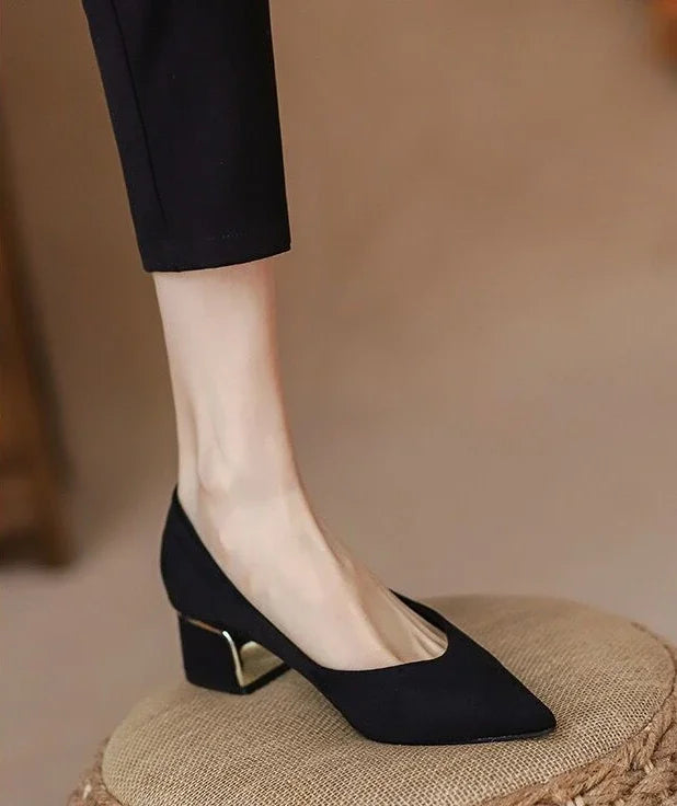 Medium Heels Ladies Pointed Toe Footwear