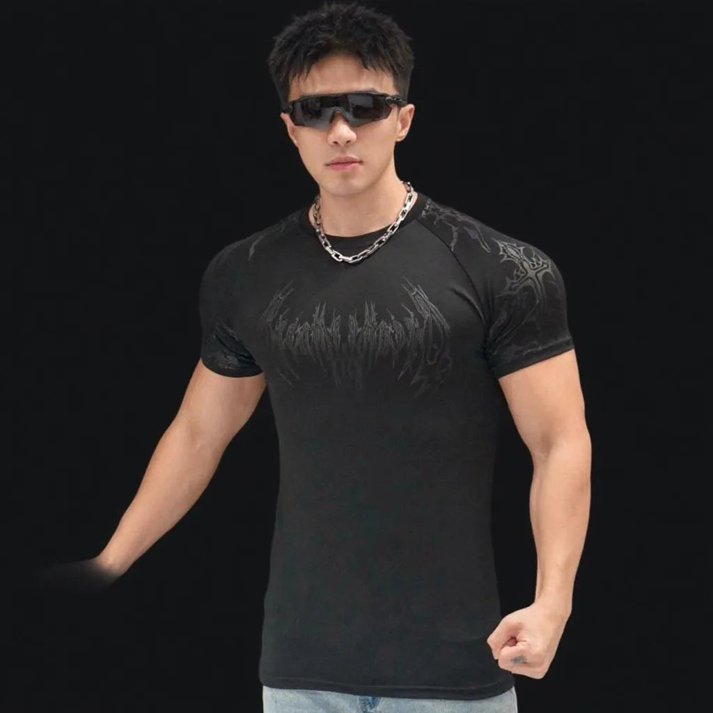 Short Sleeved Fitness Quick Drying Tight T-shirt