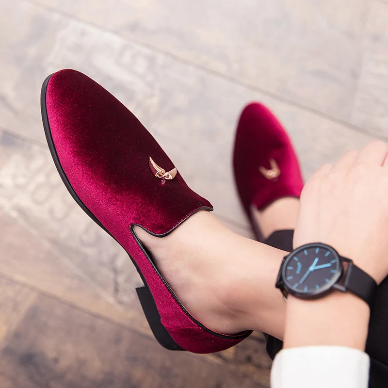 Men Loafer Shoes Comfortable Breathable Faux Suede Formal Business Men Shoes