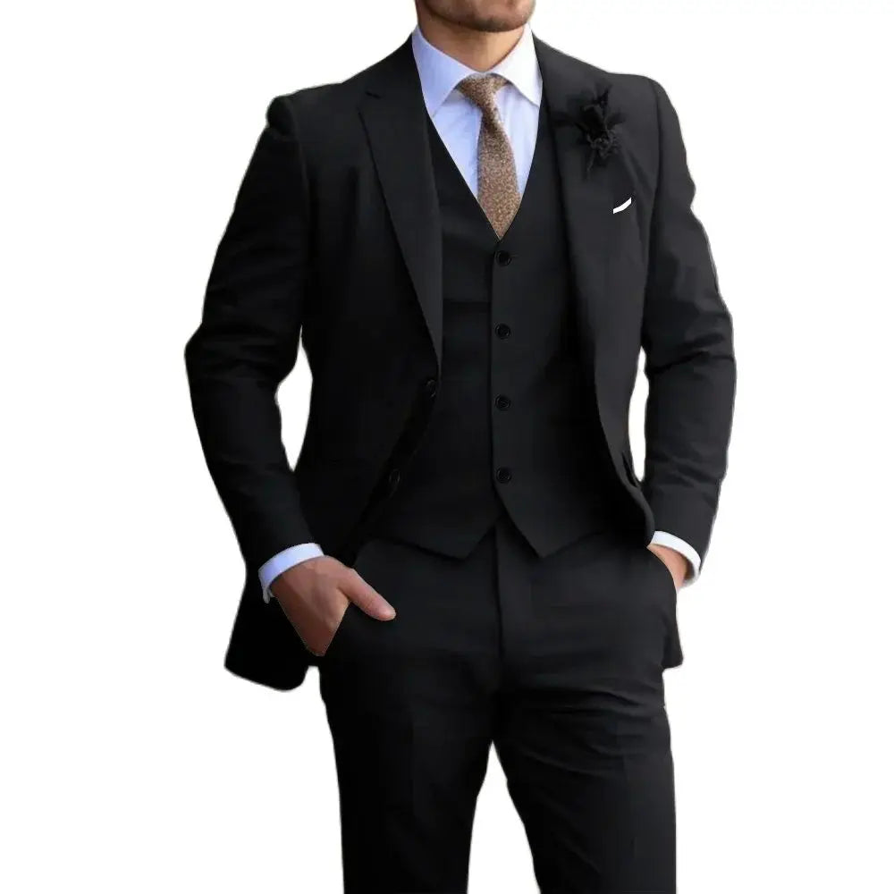 3-piece Classic men's slim-fit suit Vest Pants suit