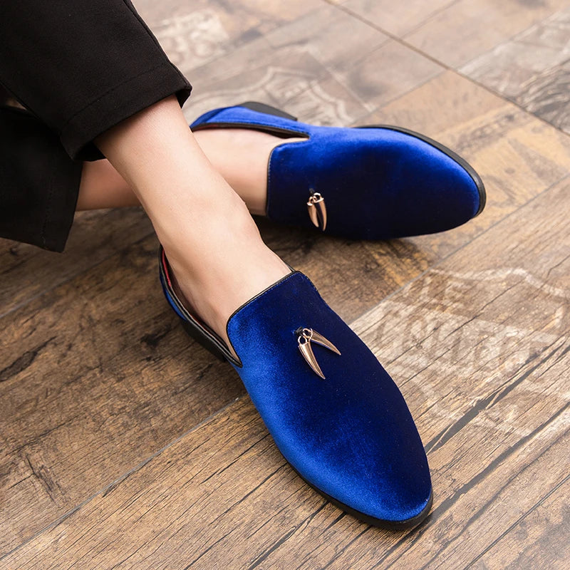 Men Loafer Shoes Comfortable Breathable Faux Suede Formal Business Men Shoes