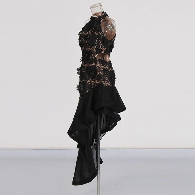 Ele Embroidered High Waist Bodycon Skirt