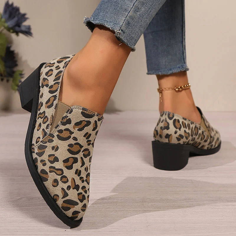 Leopard Print Penny Loafers