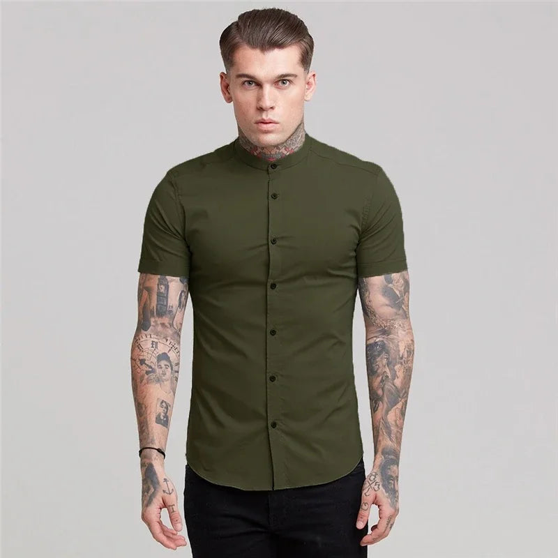 Plain Slim Fit Short Sleeve Casual Dry T-Shirts