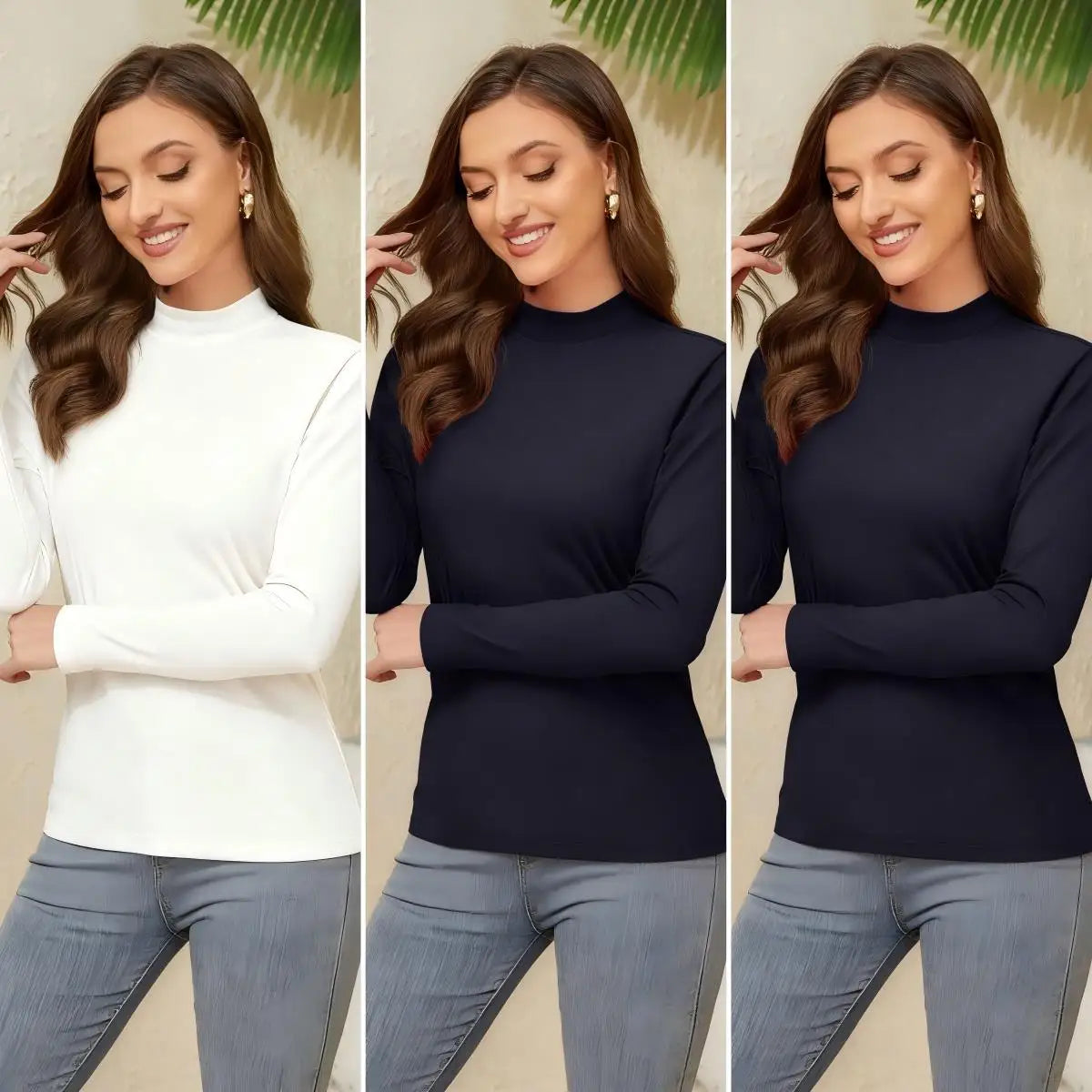 3 Pieces Basic Shirts Set