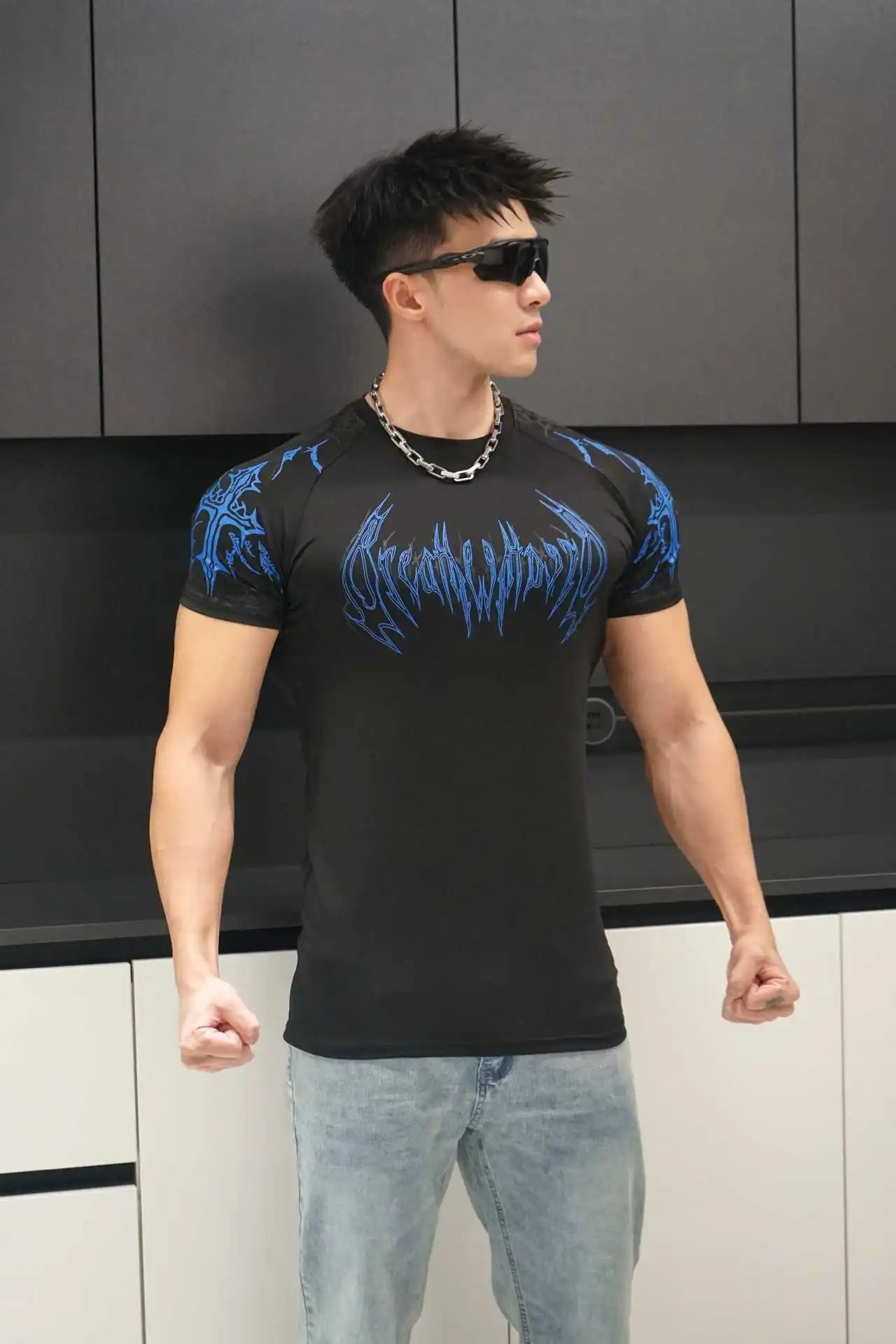 Short Sleeved Fitness Quick Drying Tight T-shirt