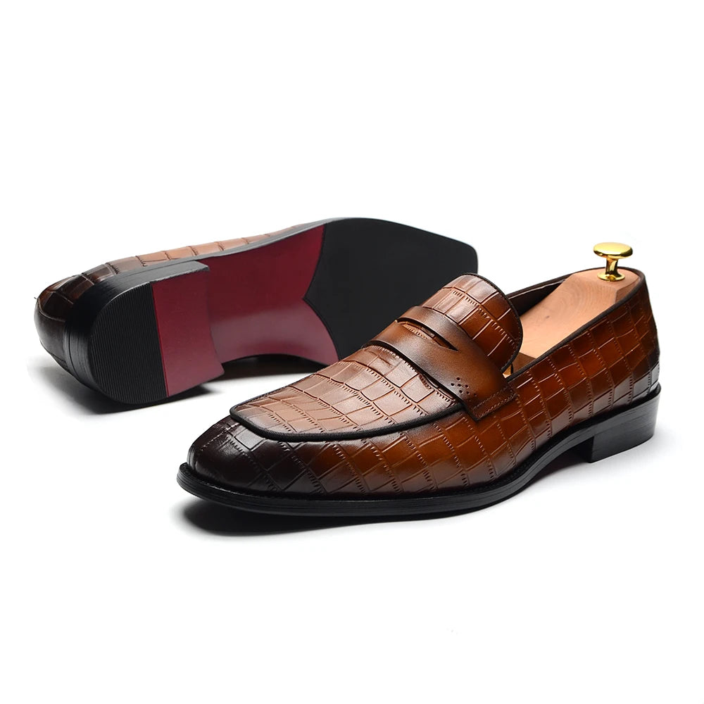 Classic Handmade Italian Style Genuine Cow Leather Penny Loafer