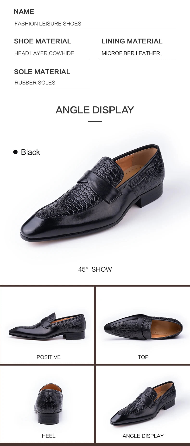 Genuine Leather British Style Point Toe Shoes