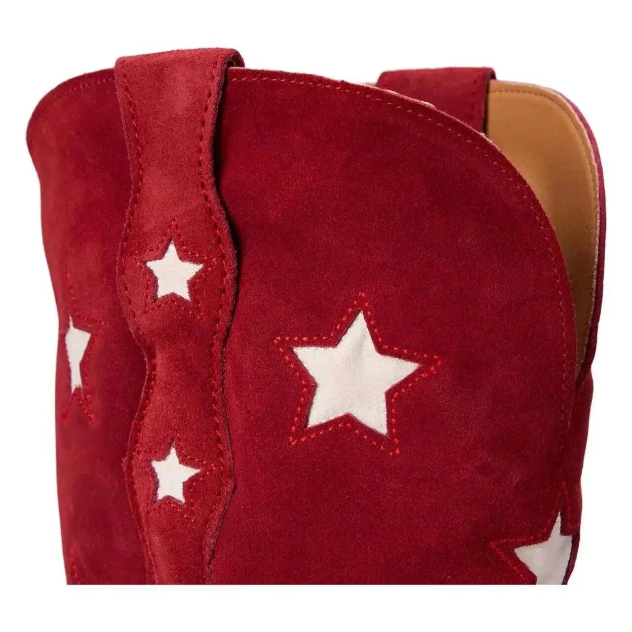 Five-Pointed Star Tassel Red Western Long Boots