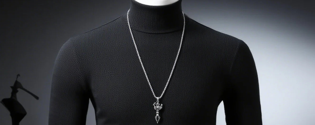 Slim Fit Fashionable Turtleneck Long Sleeve Shirt