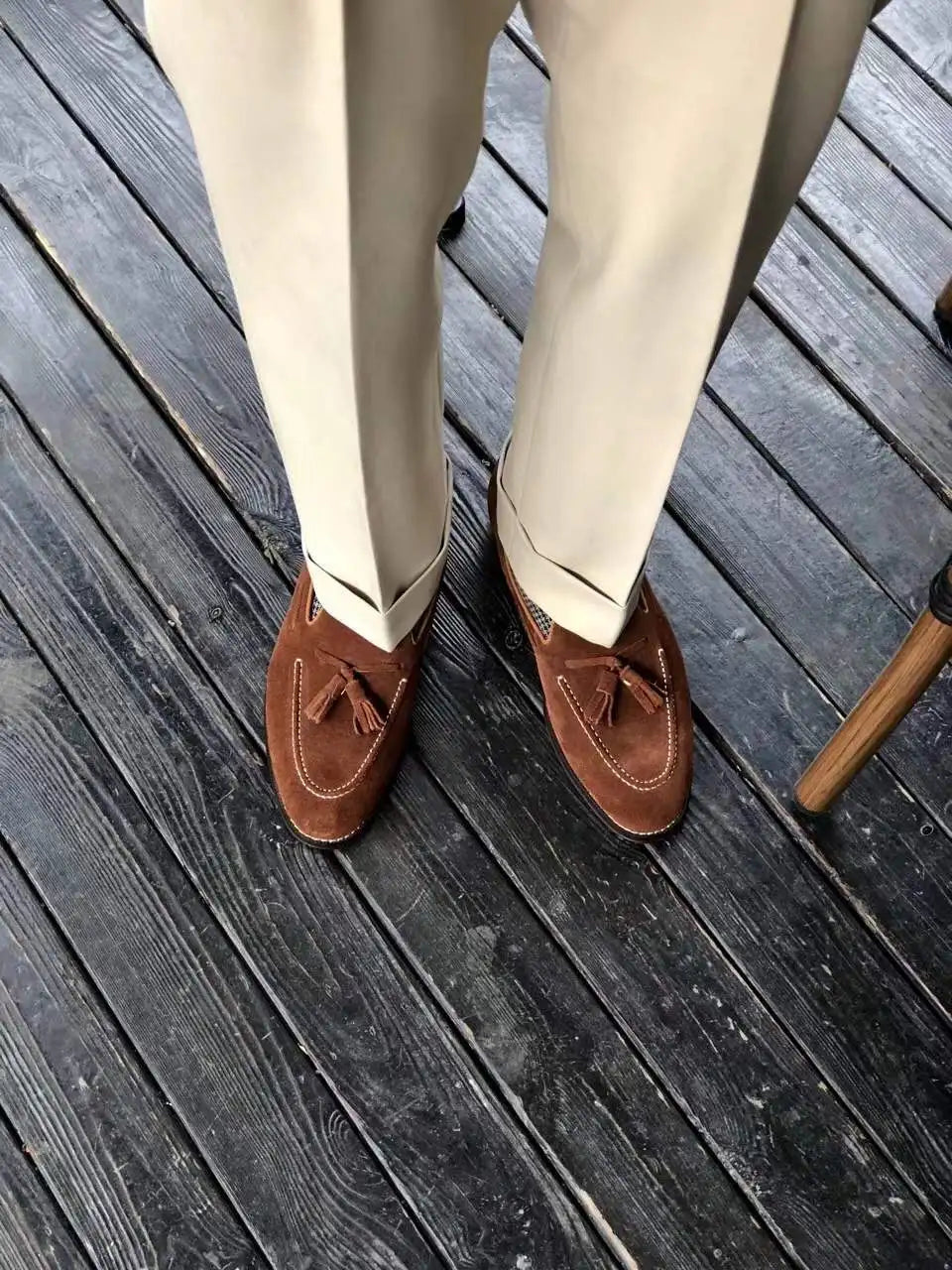 Genuine Leather Loafer Shoes for Men Handmade British Trendy Lazy Casual Shoes New Versatile