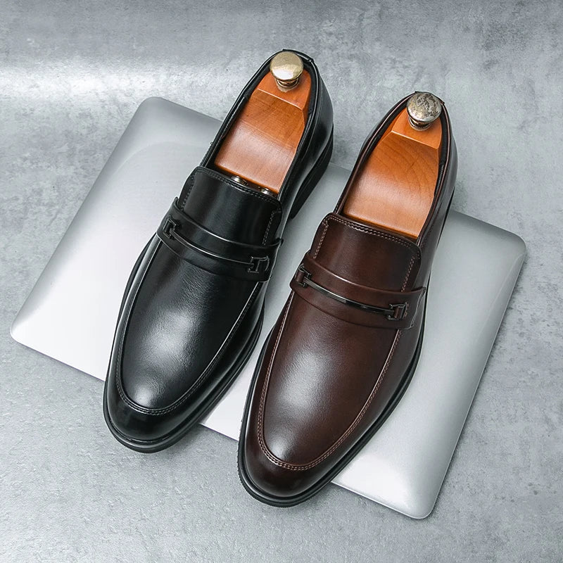 Classic Style Slip On Round Toe Loafers