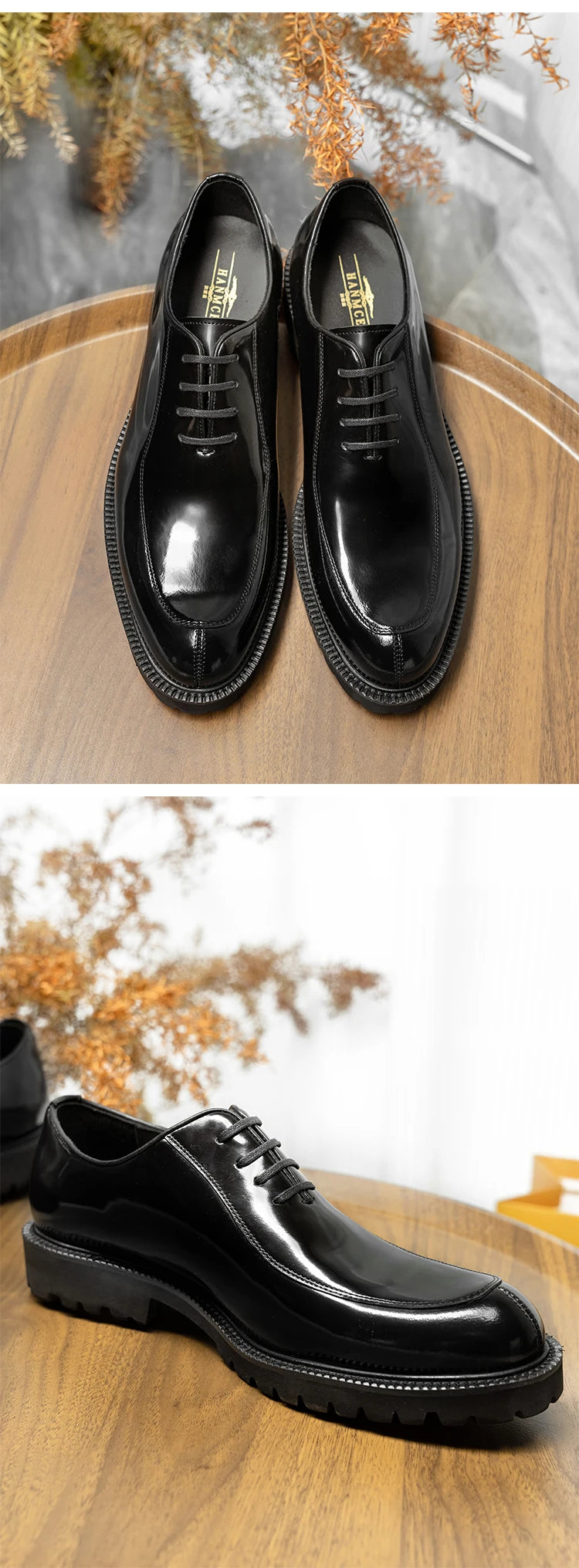 Hanmce Genuine Leather Breathable Oxfords