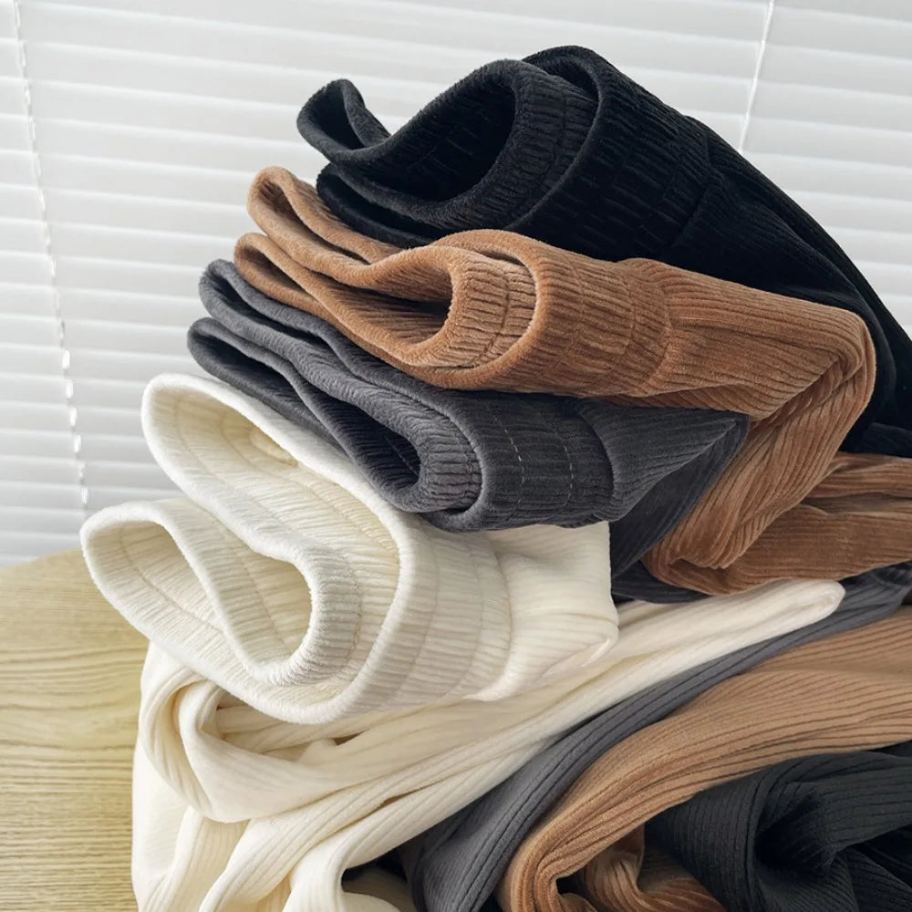 Wide-leg High Waist Draping Trousers