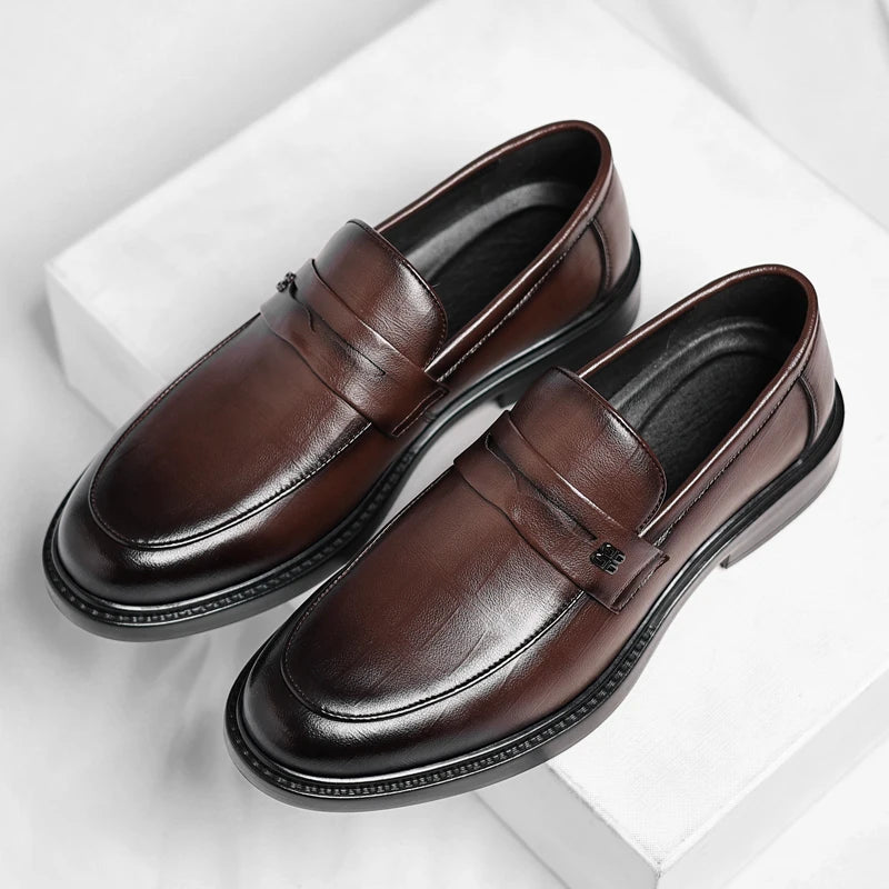 Italian Handmade Genuine Leather Slip-on Loafers