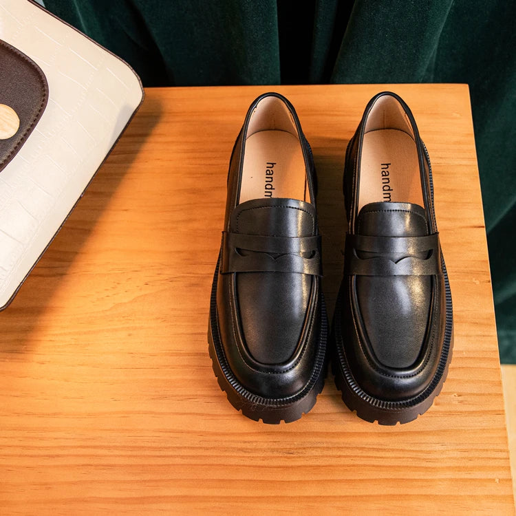 AIYUQI  British Style Genuine Leather Loafer