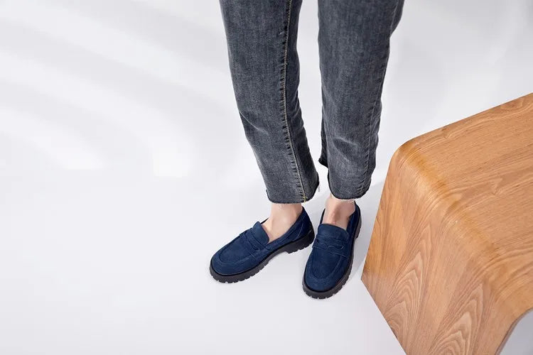 AIYUQI  British Style Genuine Leather Loafer