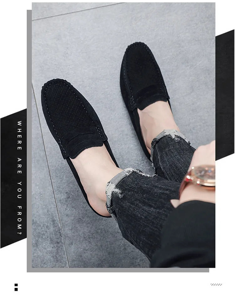 Men's Doudou Shoes Half Support Breathable Baotou Half Slippers Loafer Shoes