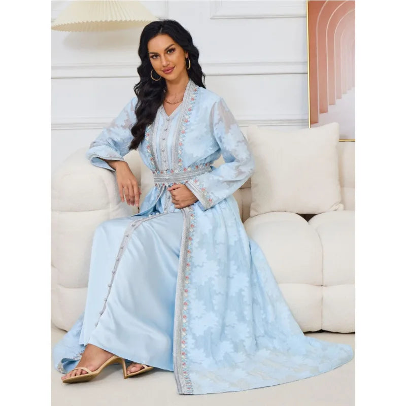 Eid Arab Muslim Style 2 Piece Dress Set