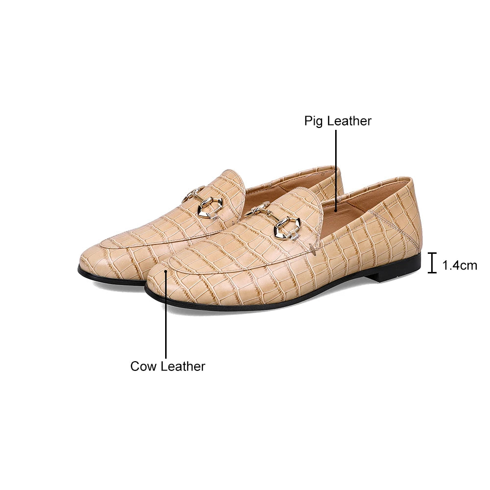 Genuine Leather Flats Outwear Casual Shoes