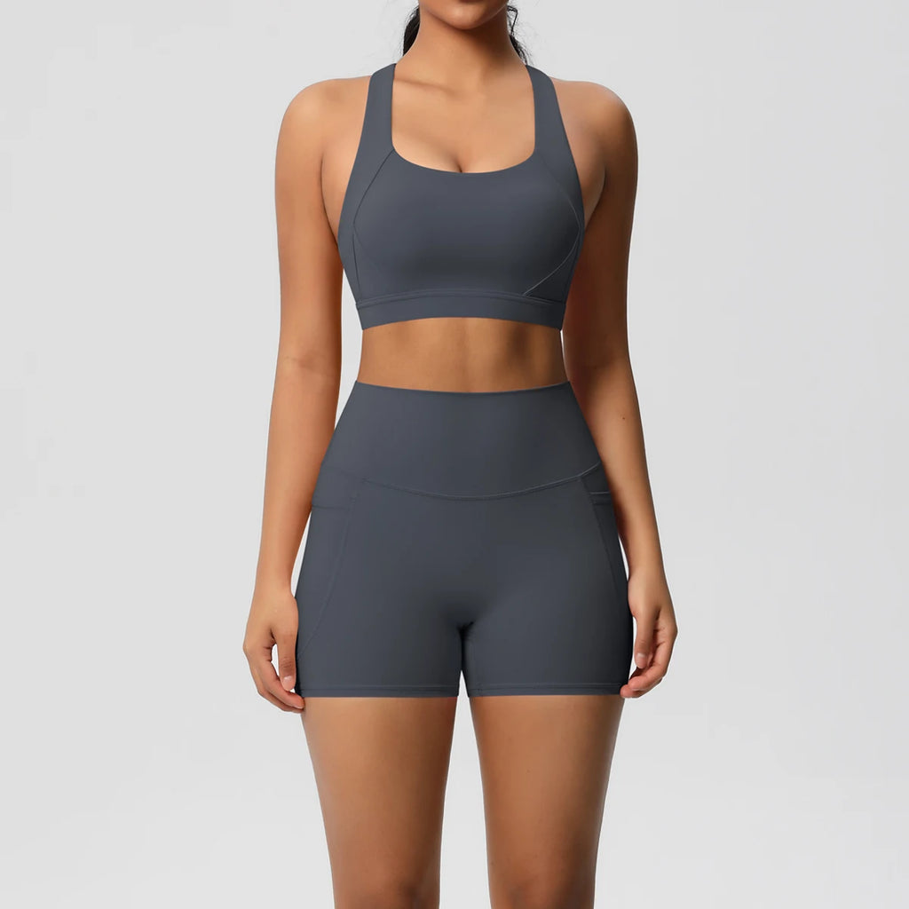 2PCS Sportswear With Pockets Yoga Set