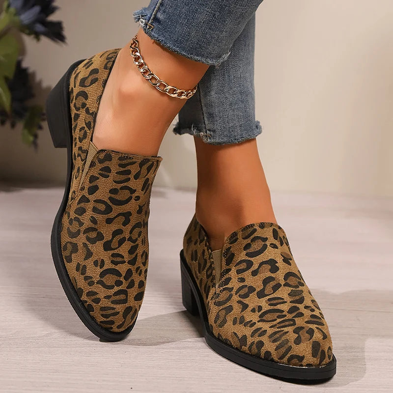 Leopard Print Penny Loafers