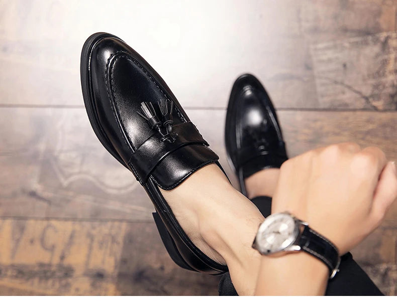 Slip on Tassel Leather Loafer