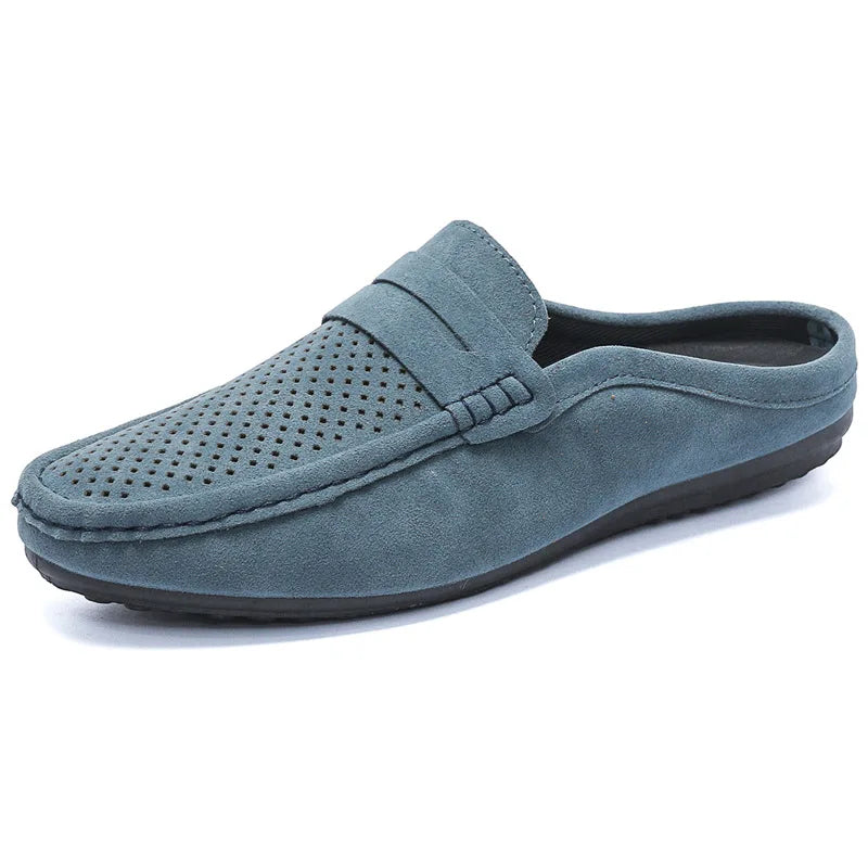 Men's Doudou Shoes Half Support Breathable Baotou Half Slippers Loafer Shoes