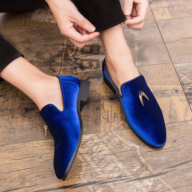 Men Loafer Shoes Comfortable Breathable Faux Suede Formal Business Men Shoes