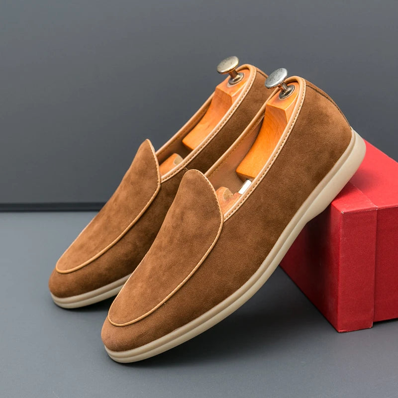 British Style Suede Casual Breathable Slip-on Loafers