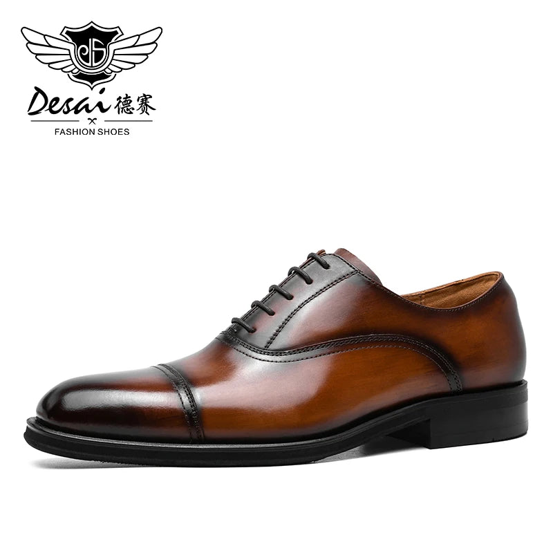 DESAI Genuine Leather Classic Italian Oxfords