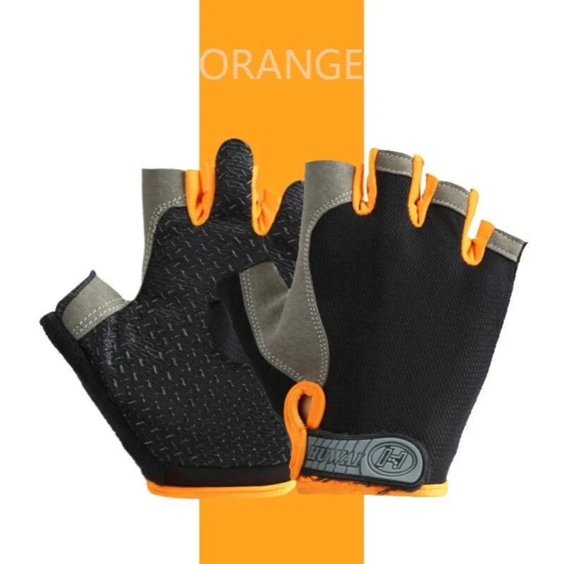 Fingerless Anti-Slip Shock-Absorbing Breathable Sports Gloves