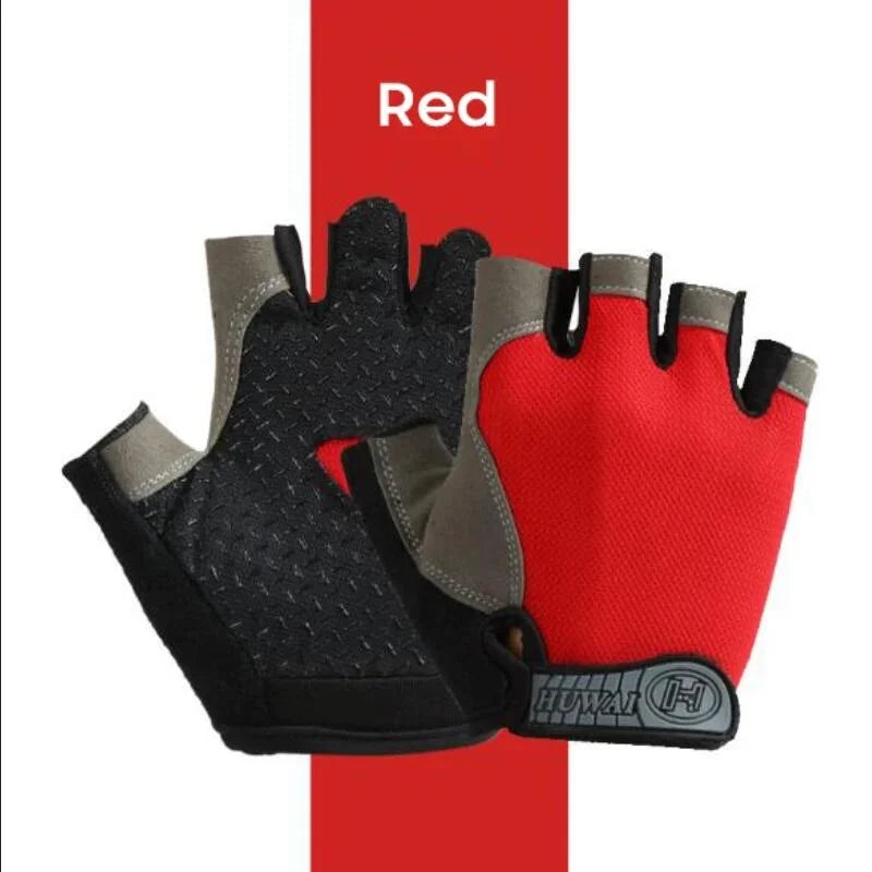 Fingerless Anti-Slip Shock-Absorbing Breathable Sports Gloves