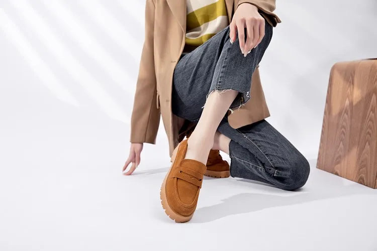 AIYUQI  British Style Genuine Leather Loafer