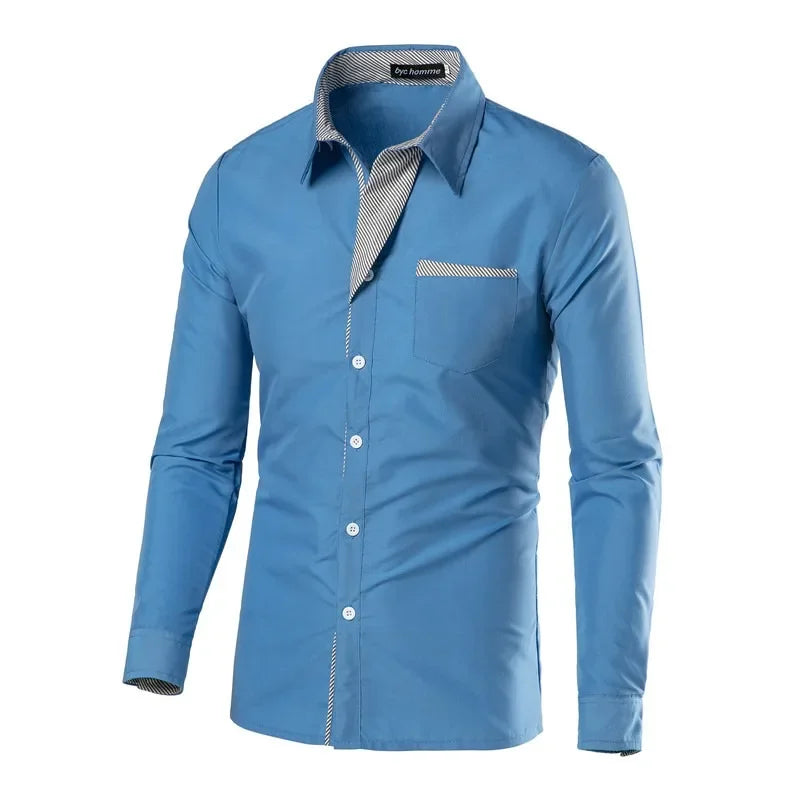 Long Sleeved Slim Fit Striped Shirts