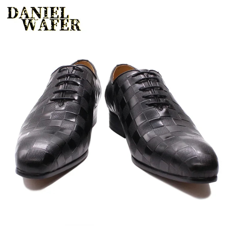 Genuine Lace-Up Leather Oxford